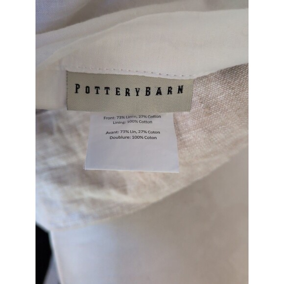 POTTERY BARN Classic Belgian Flax Linen Curtain Panel Tan Grommet 1  50 x  84 - Picture 9 of 10